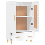 Buffet Blanc brillant 70x31x115 cm Bois d'ingénierie