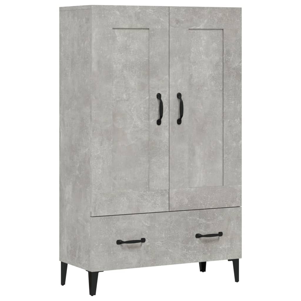 High sideboard Concrete gray 70x31x115 cm Engineered wood