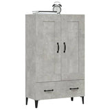 High sideboard Concrete gray 70x31x115 cm Engineered wood