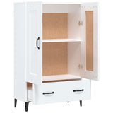 Buffet Blanc brillant 70x31x115 cm Bois d'ingénierie