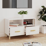 TV cabinet Glossy white 80x36x50 cm Engineered wood