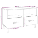 TV cabinet Glossy white 80x36x50 cm Engineered wood