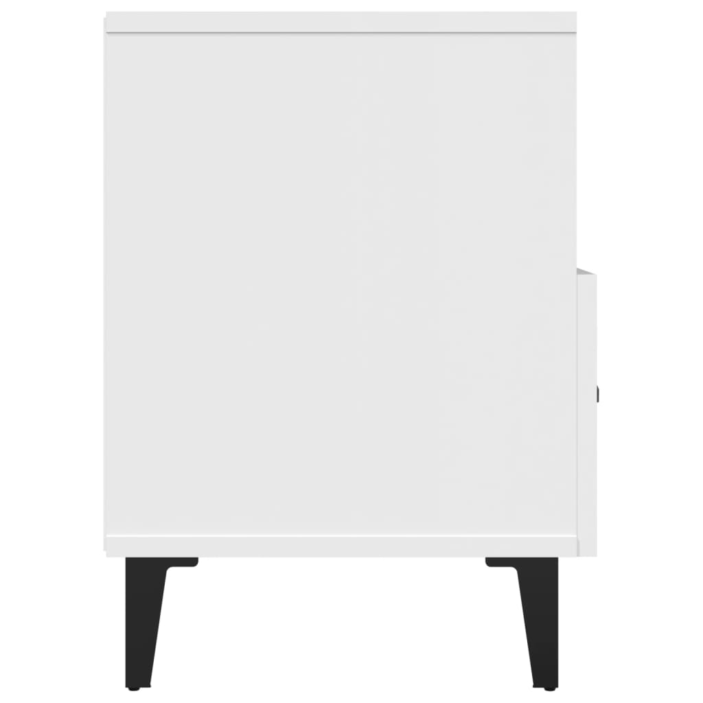 Meuble TV Blanc 80x36x50 cm Bois d'ingénierie