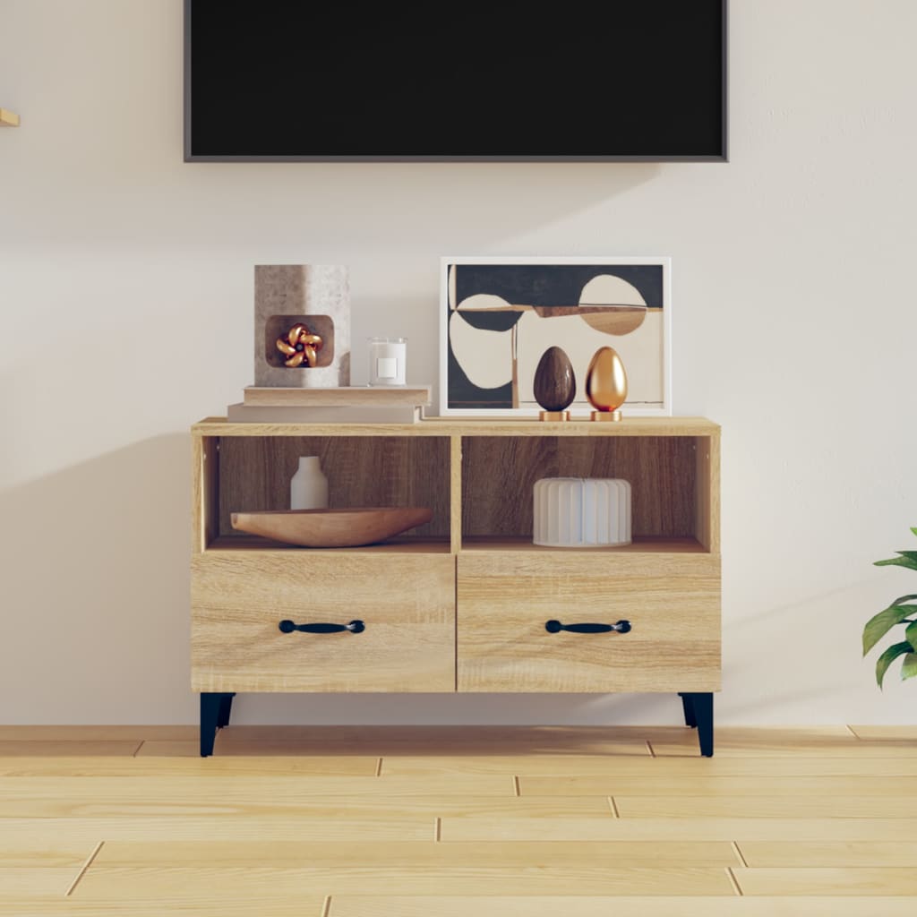 Meuble TV Chêne sonoma 80x36x50 cm Bois d'ingénierie