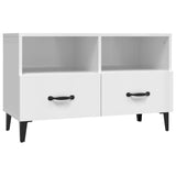 vidaXL TV Cabinet High Gloss White 80x36x50 cm Engineered Wood