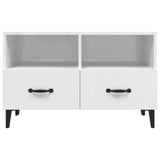 vidaXL TV Cabinet High Gloss White 80x36x50 cm Engineered Wood