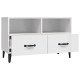 vidaXL TV Cabinet High Gloss White 80x36x50 cm Engineered Wood