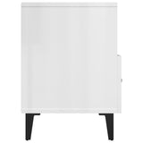 vidaXL Meuble TV Blanc brillant 80x36x50 cm Bois d'ingénierie