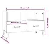 vidaXL Meuble TV Blanc brillant 80x36x50 cm Bois d'ingénierie