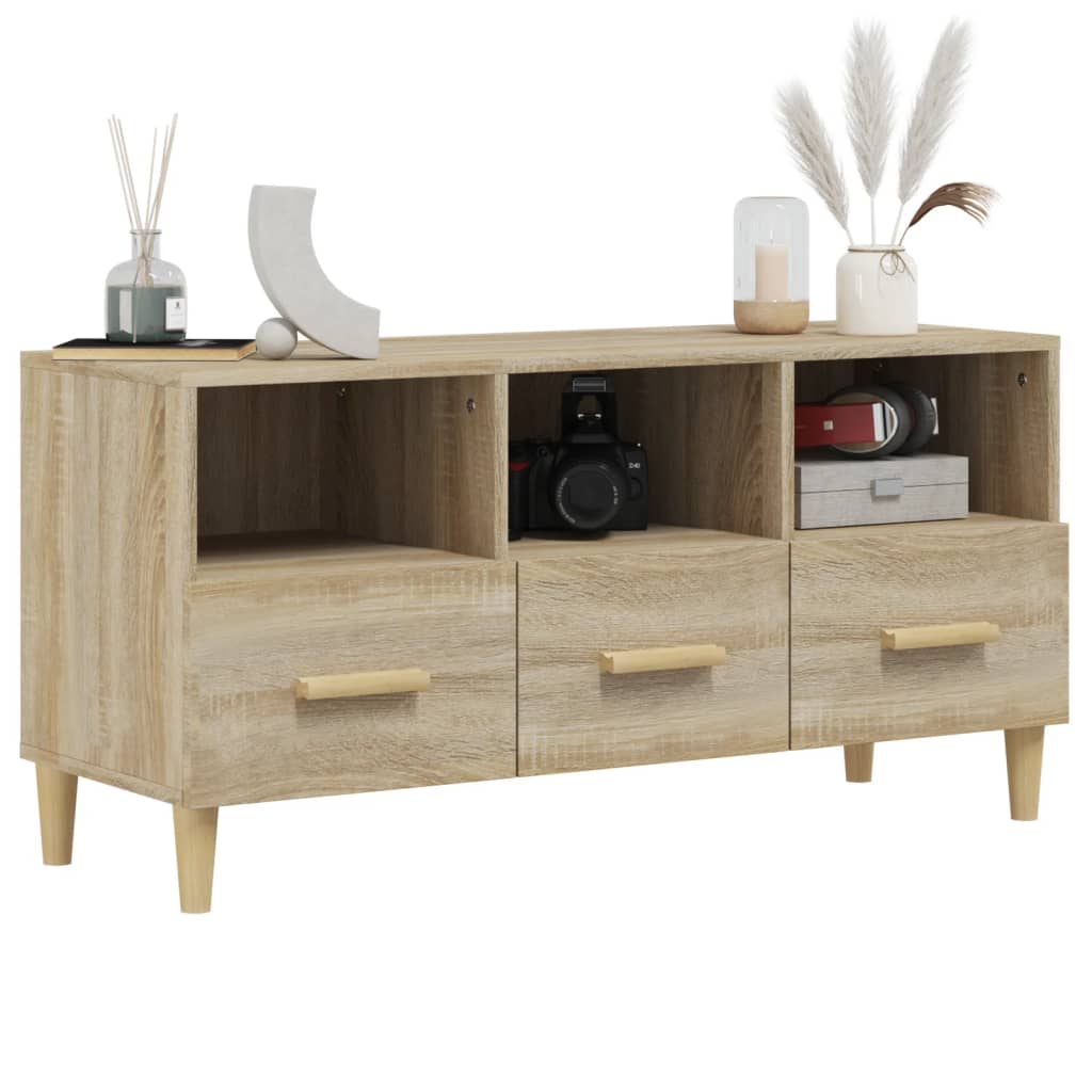 Meuble TV Chêne sonoma 102x36x50 cm Bois d'ingénierie