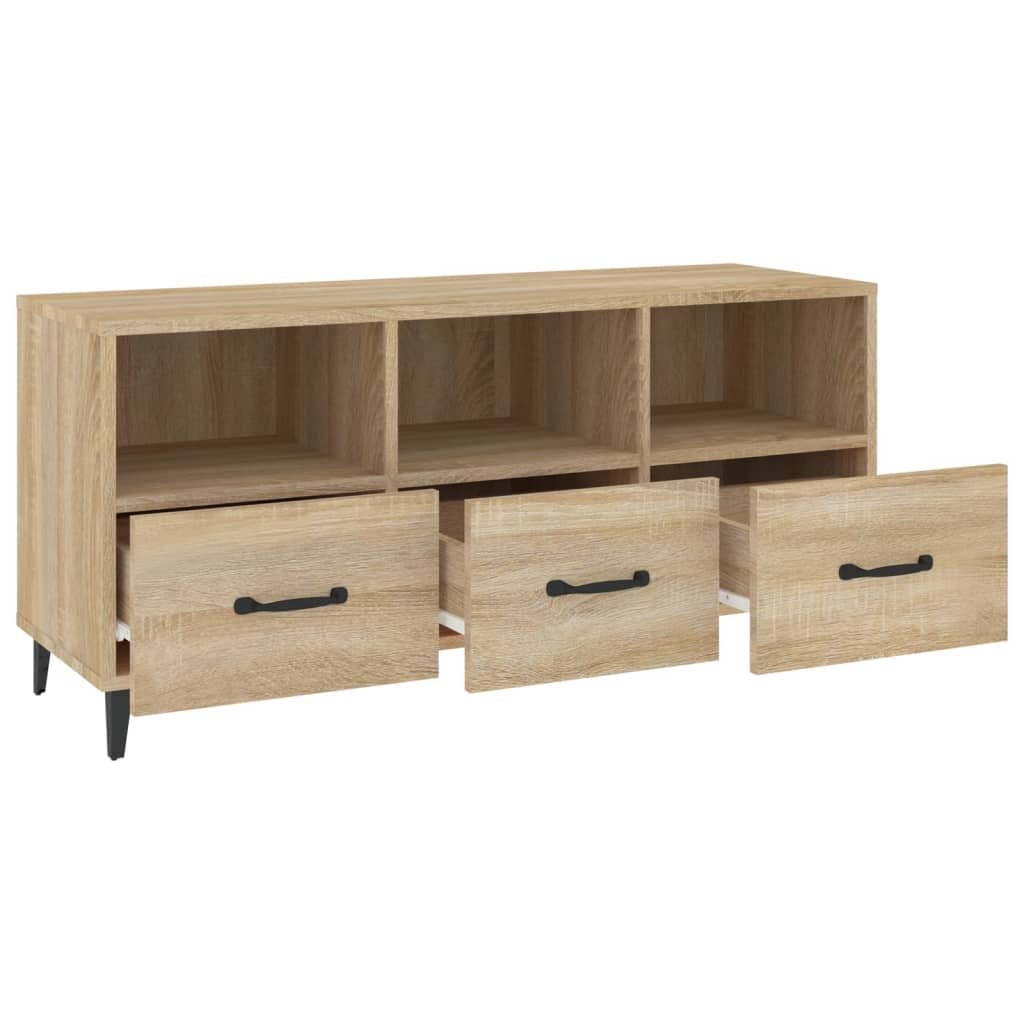 Meuble TV Chêne sonoma 102x35x50 cm Bois d'ingénierie