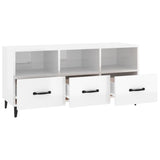 Meuble TV Blanc brillant 102x35x50 cm Bois d'ingénierie