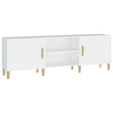 White TV cabinet 150x30x50 cm Engineered wood