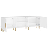 White TV cabinet 150x30x50 cm Engineered wood