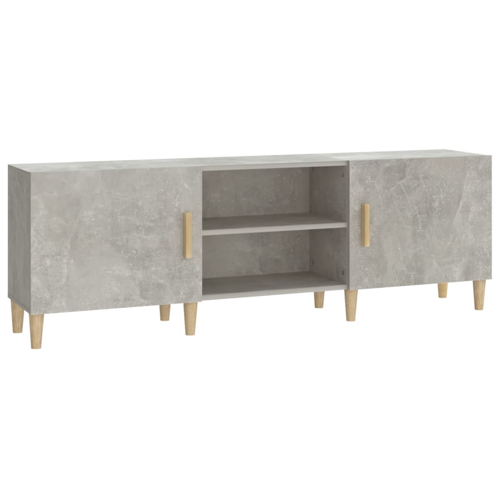 Meuble TV Gris béton 150x30x50 cm Bois d'ingénierie