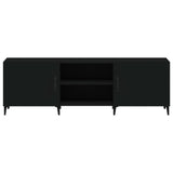 Black TV cabinet 150x30x50 cm engineered wood