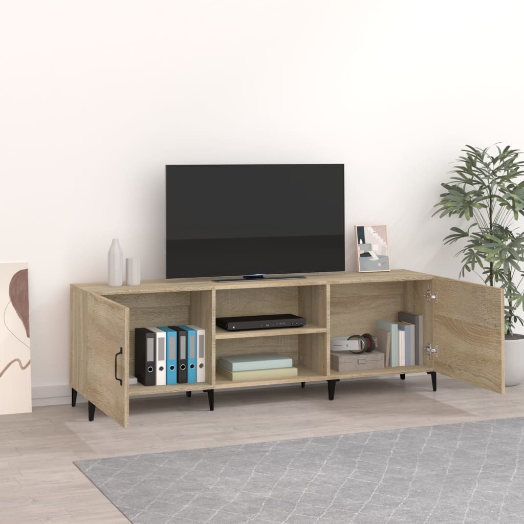 Meuble TV chêne sonoma 150x30x50 cm bois d'ingénierie