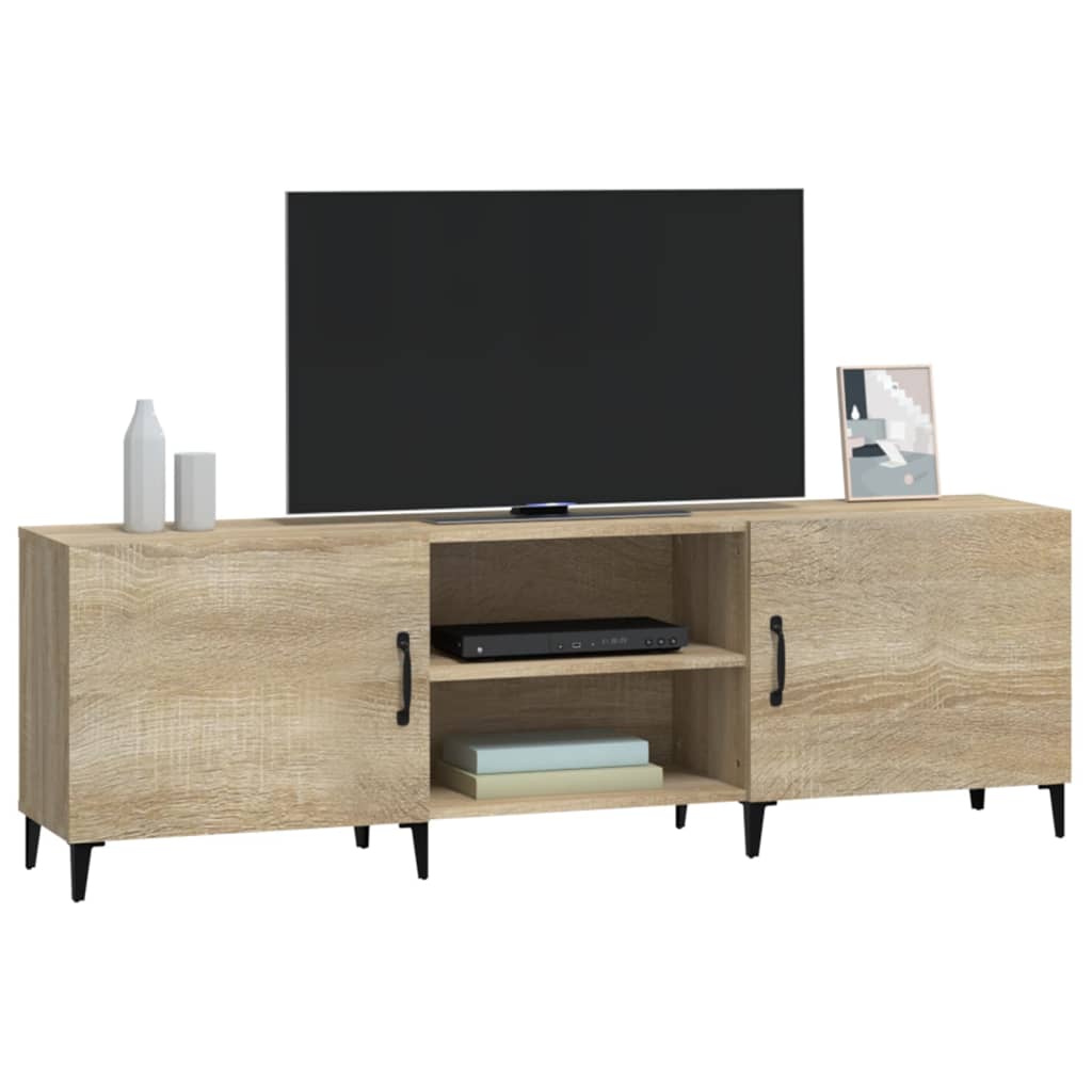 Meuble TV chêne sonoma 150x30x50 cm bois d'ingénierie