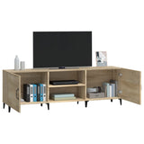 Meuble TV chêne sonoma 150x30x50 cm bois d'ingénierie