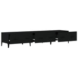 Black TV cabinet 150x34.5x30 cm Engineered wood