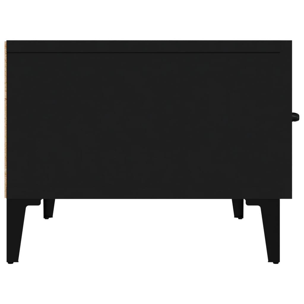 Black TV cabinet 150x34.5x30 cm Engineered wood