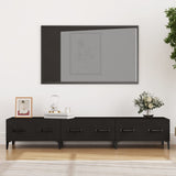 Black TV cabinet 150x34.5x30 cm Engineered wood