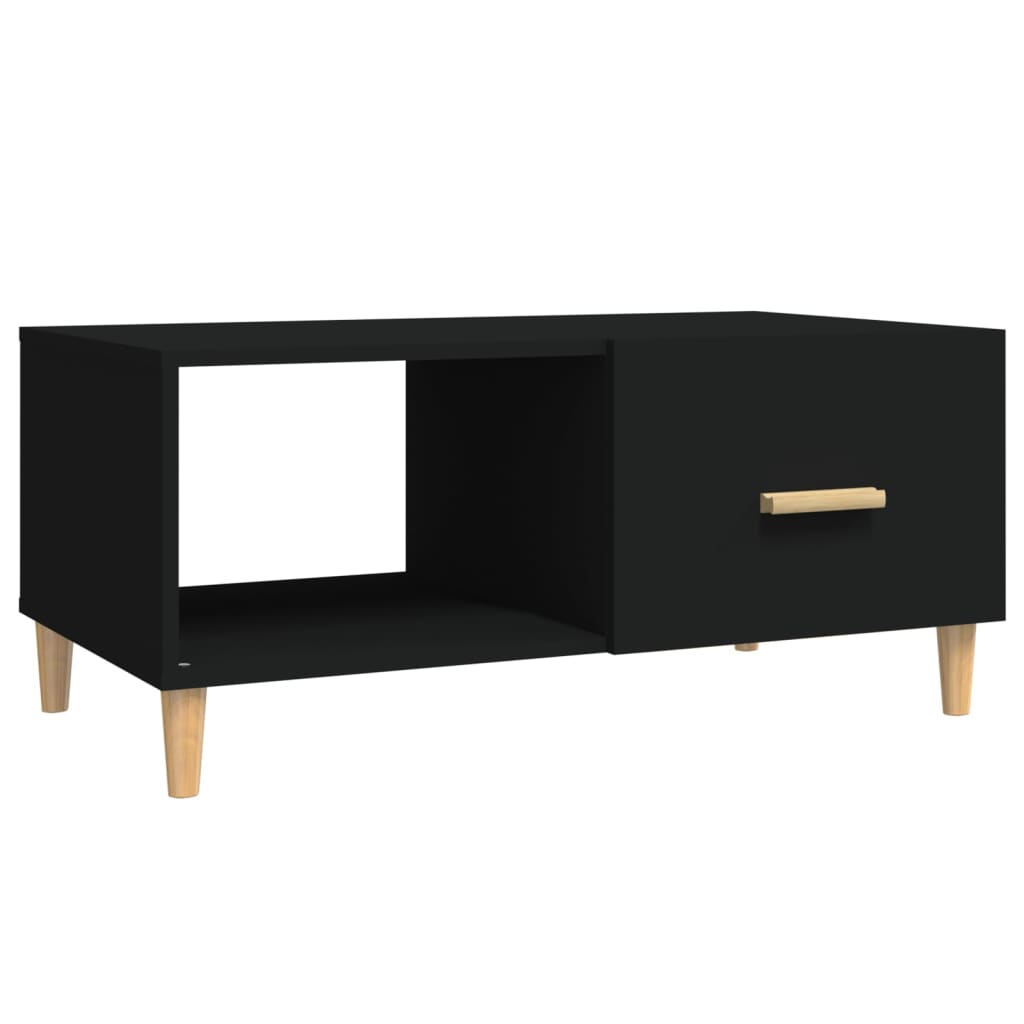 Table basse noir 89,5x50x40 cm bois d'ingénierie