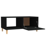 Table basse noir 89,5x50x40 cm bois d'ingénierie