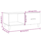 Table basse Blanc brillant 89,5x50x40 cm Bois d'ingénierie