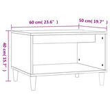 Table basse Blanc 60x50x40 cm Bois d'ingénierie