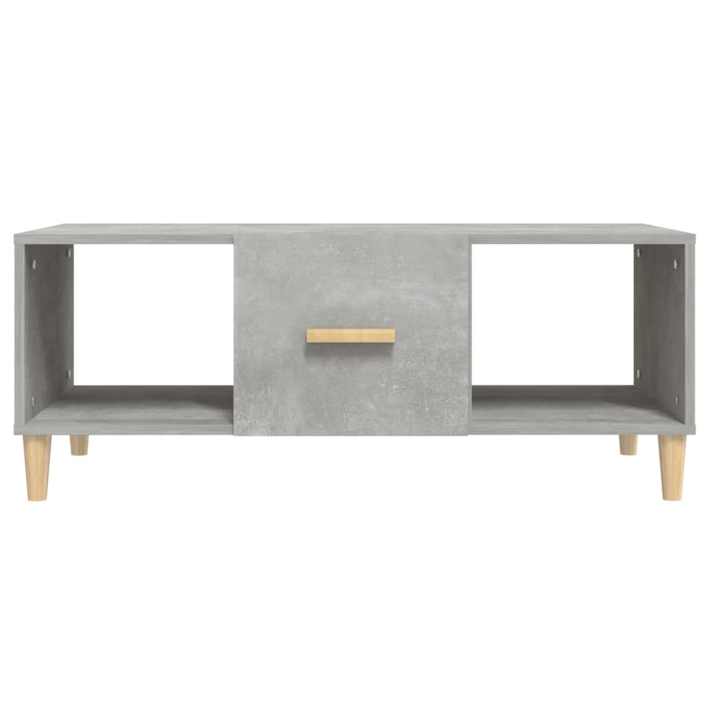 Table basse gris béton 102x50x40 cm bois d'ingénierie