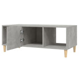 Table basse gris béton 102x50x40 cm bois d'ingénierie