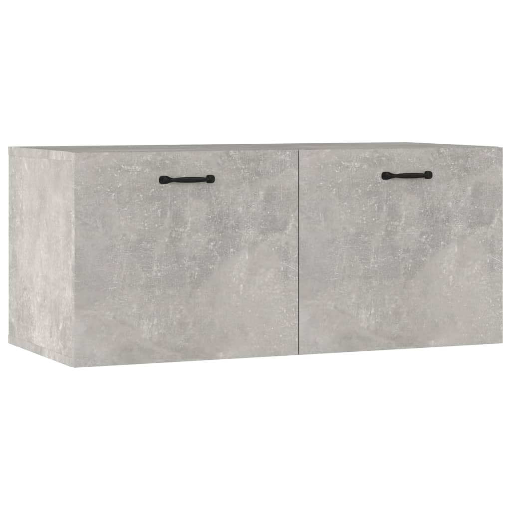 Armoire murale gris béton 80x36,5x35 cm bois d'ingénierie