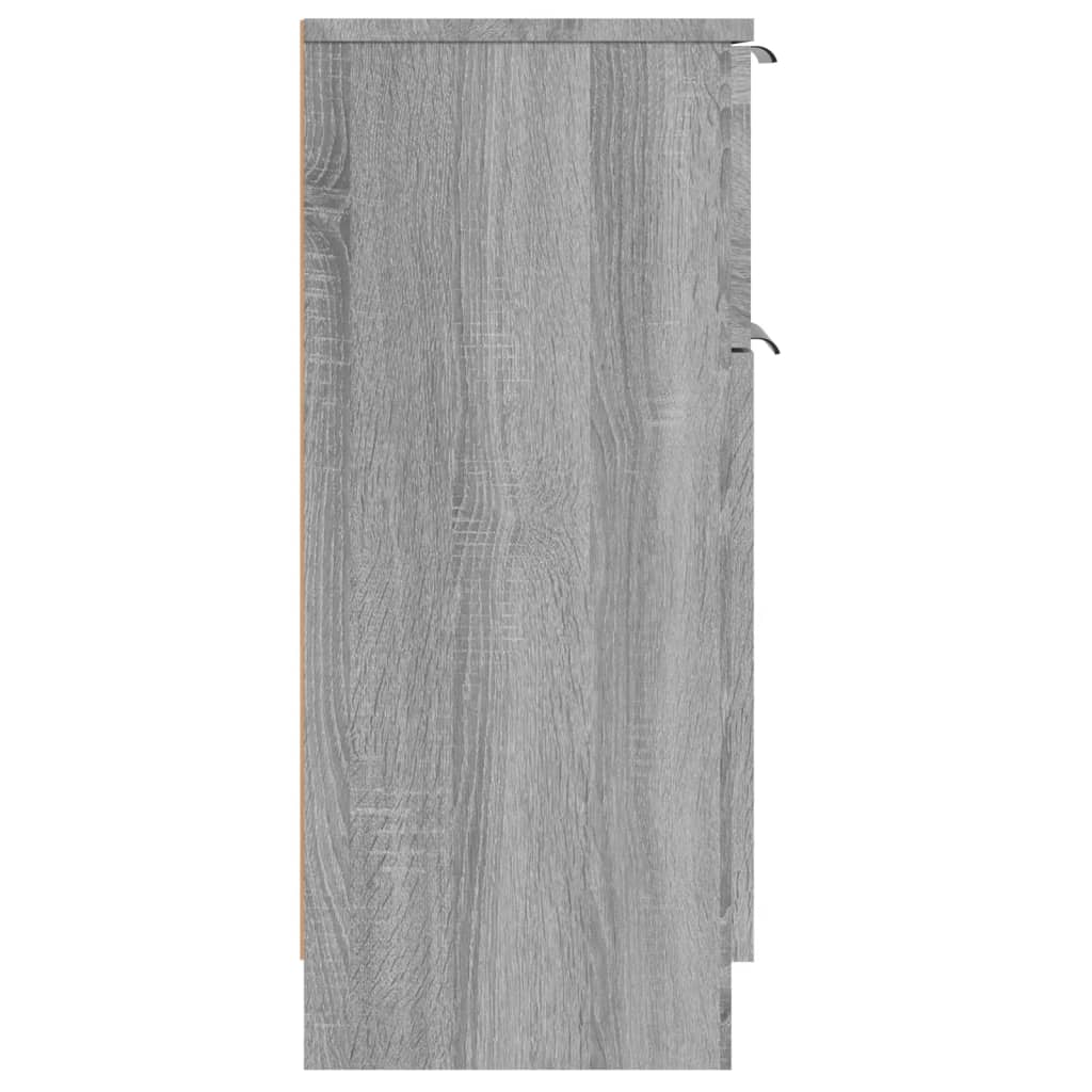 Sonoma graues Sideboard 30x30x70 cm Holzwerkstoff