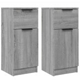 Buffets 2 pcs Sonoma gris 30x30x70 cm Bois d'ingénierie