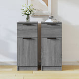 Buffets 2 pcs Sonoma gris 30x30x70 cm Bois d'ingénierie