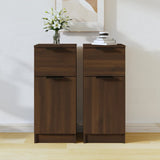 Buffets 2 pcs chêne marron 30x30x70 cm Bois d'ingénierie