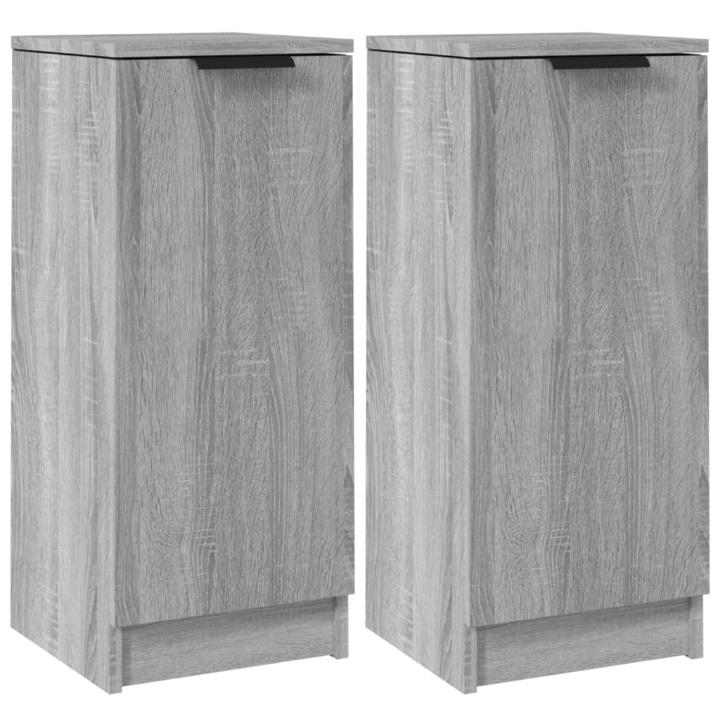 Buffets 2 pcs Sonoma gris 30x30x70 cm Bois d'ingénierie