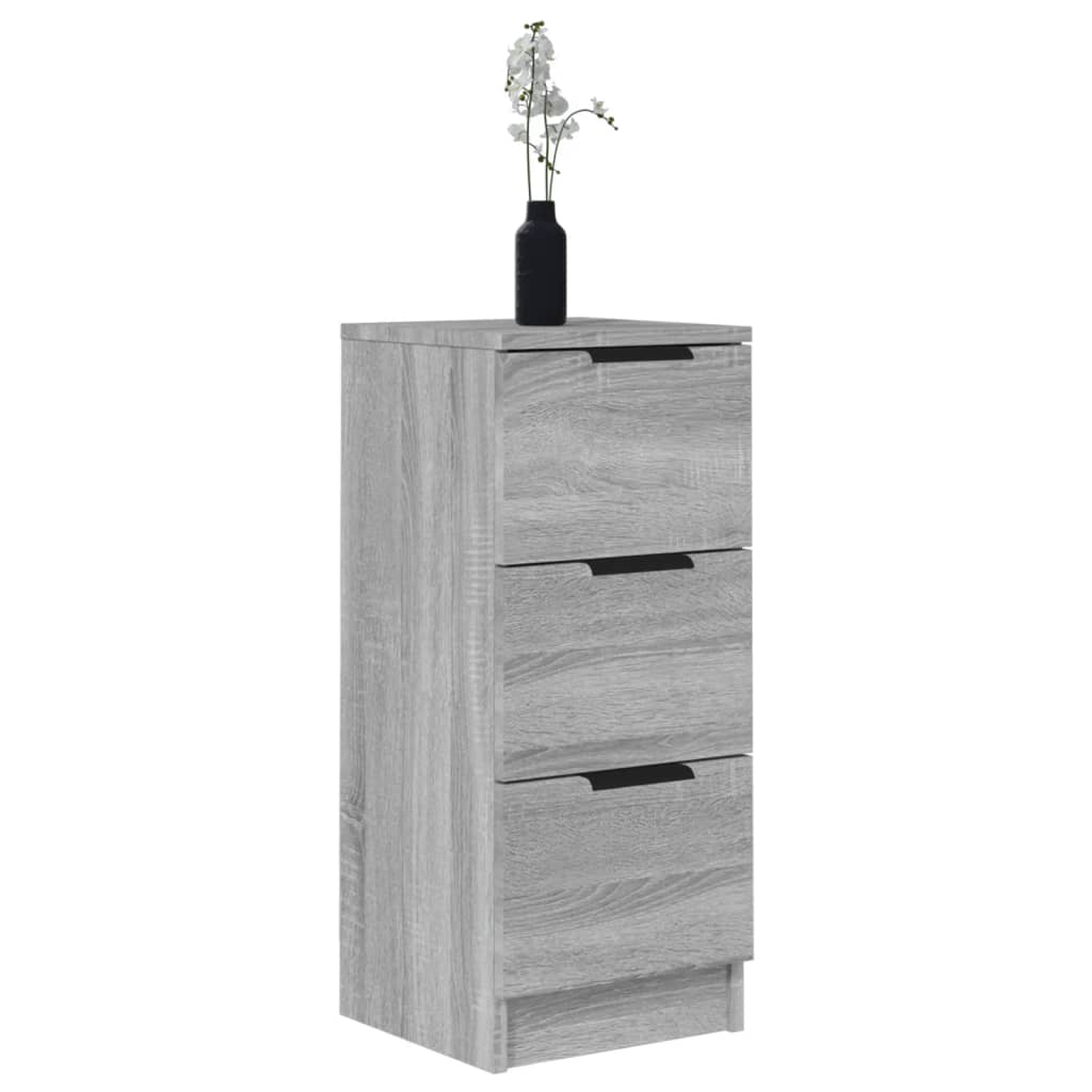 Sideboards 2 Stk. Sonomagrau 30x30x70 cm Holzwerkstoff