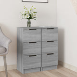 Sideboards 2 Stk. Sonomagrau 30x30x70 cm Holzwerkstoff