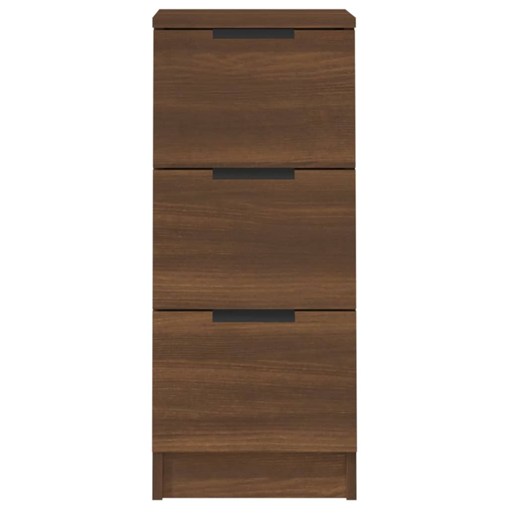 Buffets 2 pcs chêne marron 30x30x70 cm Bois d'ingénierie