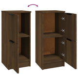 Buffets 2 pcs chêne marron 30x30x70 cm Bois d'ingénierie