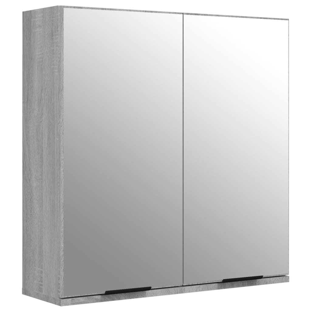 Armoire à miroir de salle de bain Sonoma gris 64x20x67 cm