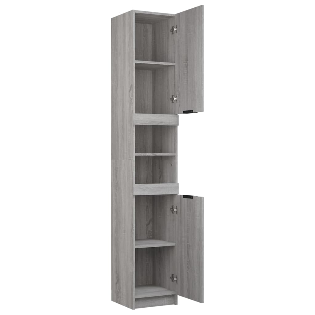 Armoire de bain Sonoma gris 32x34x188,5 cm Bois d'ingénierie