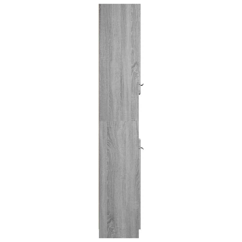 Armoire de bain Sonoma gris 32x34x188,5 cm Bois d'ingénierie