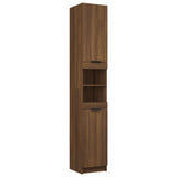 Bathroom cabinet Brown oak 32x34x188.5 cm Engineered wood