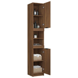 Bathroom cabinet Brown oak 32x34x188.5 cm Engineered wood