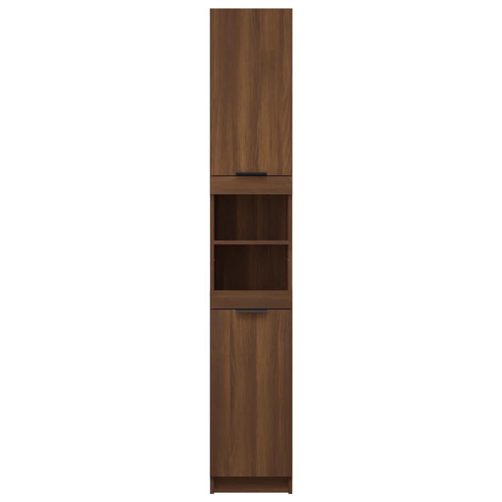 Armoire de bain Chêne marron 32x34x188,5 cm Bois d'ingénierie