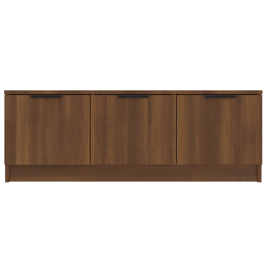 Meuble TV Chêne marron 102x35x36,5 cm Bois d'ingénierie