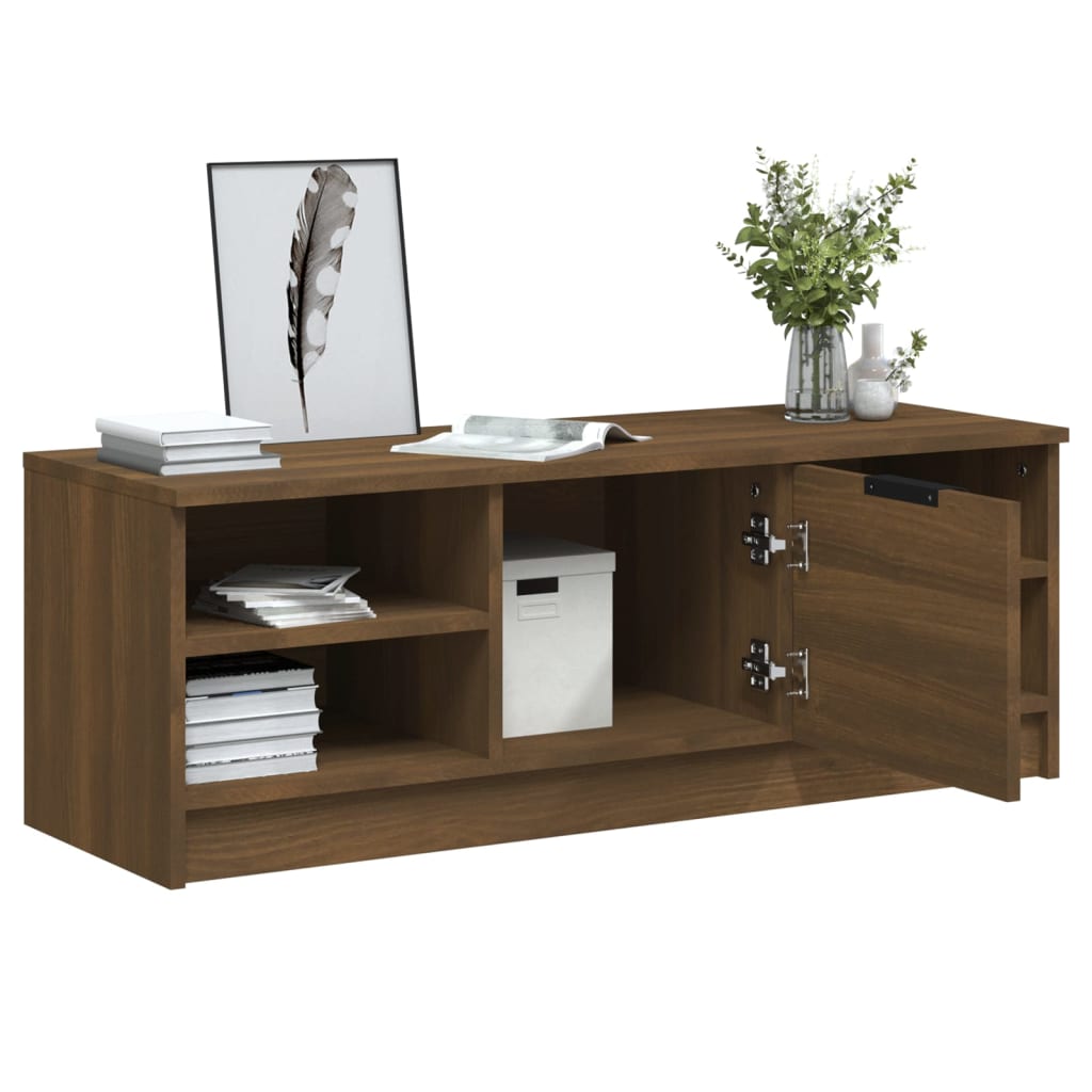 Meuble TV Chêne marron 102x35,5x36,5 cm Bois d'ingénierie